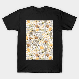 Retro Leaves Illustration T-Shirt